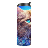 可愛い猫パーソナライズされた名 タンブラー (回転左)