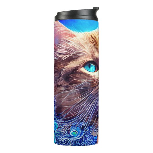 可愛い猫パーソナライズされた名 タンブラー (回転左)