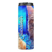 可愛い猫パーソナライズされた名 タンブラー (裏面)