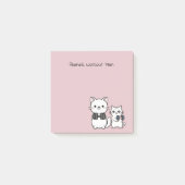 可愛い猫フィットネスプランナーパーソナライズされた注 ポストイット (正面)