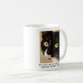 可愛い猫フォトコーパーソナライズされたヒマグカップ コーヒーマグカップ (正面右)