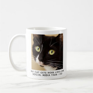 可愛い猫フォトコーパーソナライズされたヒマグカップ コーヒーマグカップ