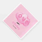 可愛い猫フォント水彩桃色クラウド1回目の誕生日 (コーナー)