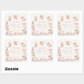 可愛い猫フローラガール1歳 スクエアシール (シート)