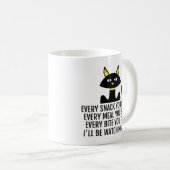 可愛い猫プリン見てるから コーヒーマグカップ (正面右)