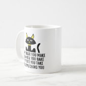 可愛い猫プリン見てるから コーヒーマグカップ (正面左)