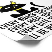 可愛い猫プリン見てるから ポスター (角)