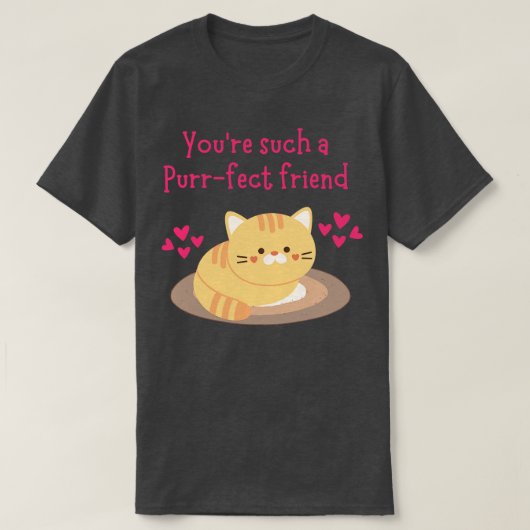 可愛い猫プリン Tシャツ (デザイン正面)