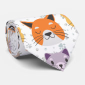 可愛い猫ヘッド01.NBG ネクタイ (ロール)