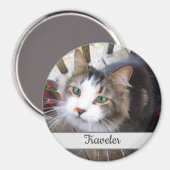 可愛い猫ペット好きが自分のを生みカスタム出す マグネット (正面/裏面)