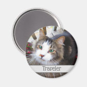 可愛い猫ペット好きが自分のマグネットを作カスタムり出す マグネット (正面/裏面)