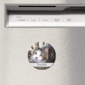 可愛い猫ペット好きが自分のマグネットを作カスタムり出す マグネット (インサイチュ (食洗機))