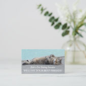 可愛い猫ペット着座動物プロフェッショナル 名刺 (スタンド正面)