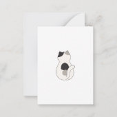 可愛い猫ペット ノートカード (裏面)