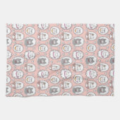 可愛い猫ポートレート キッチンタオル (横)