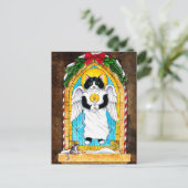 可愛い猫マウスクリスマスポストカード ポストカード (スタンド正面)