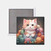 可愛い猫マグネット マグネット (正面/裏面)