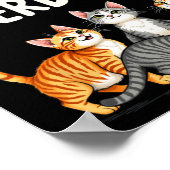 可愛い猫ママ世界最高のの猫飼い主おもしろい ポスター (角)