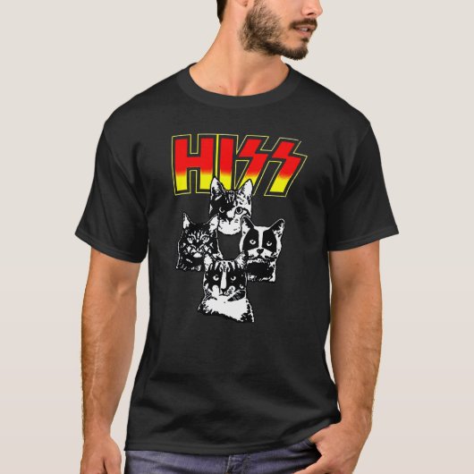 可愛い猫ママ猫ロック猫ちゃん Tシャツ (正面)