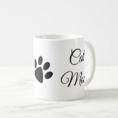 可愛い猫ママ絵柄 コーヒーマグカップ (正面右)
