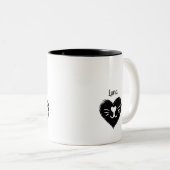 可愛い猫ママ2トーンのコーヒーマグ ツートーンマグカップ (正面右)