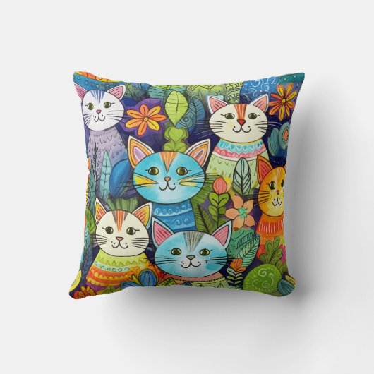 可愛い猫マンガ クッション (裏面)