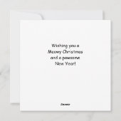 可愛い猫ミオウィクリスマスおもしろい猫 シーズンカード (裏面)