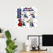 可愛い猫ミュージカル猫群 ポスター (ホームオフィス)