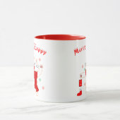 可愛い猫メリー&ハッピー |かわいいクリスマスマグカップ マグカップ (中央)