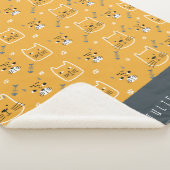 可愛い猫モダン柄の名前 シェルパブランケット (3/4)