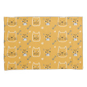 可愛い猫モダン柄 枕カバー (正面右)