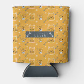 可愛い猫モダン柄 缶クーラー (正面)