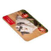 可愛い猫ユーモアあふれる聖降誕祭 マグネット (右側)