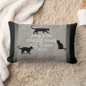 可愛い猫ユーモア動揺して引用文 ランバークッション (ブランケット)