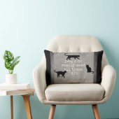 可愛い猫ユーモア動揺して引用文 ランバークッション (椅子)