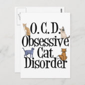 可愛い猫ユーモア ポストカード (正面/裏面)