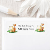 可愛い猫ラベル ラベル (インサイチュ)