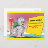 可愛い猫ヴィンテージ漫画 ポストカード (正面/裏面)