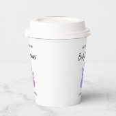 可愛い猫双生児シャワーブルーピンク 紙コップ (左)