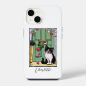 可愛い猫名前をカスタムする iPhoneケース (裏面)