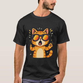 可愛い猫好きおもしろいT型 Tシャツ