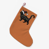 可愛い猫好きクリスマスキャットママクリスマスギフト スモールクリスマスストッキング (正面 (吊り時))