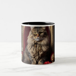 可愛い猫好きマグfor Mom - Perfect Mother's Day ツートーンマグカップ