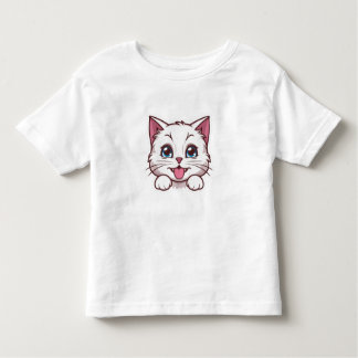 可愛い猫子供へ トドラーTシャツ