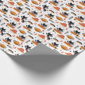 可愛い猫宇宙飛行士:キッズヴィンテージデザイン。 ラッピングペーパー (角)
