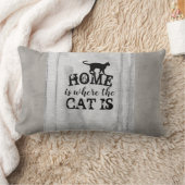 可愛い猫引用文動揺して枕 ランバークッション (ブランケット)