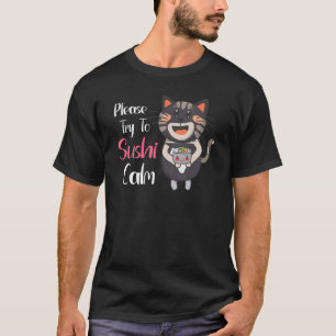 可愛い猫日本のにぎり可愛い猫は寿司が大好き Tシャツ