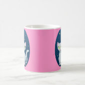 可愛い猫星空の夜空の漫画オンカスタム コーヒーマグカップ (中央)