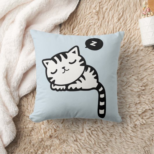 可愛い猫昼寝枕 クッション (ブランケット)