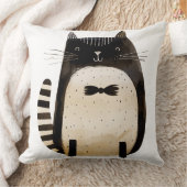 可愛い猫枕と黒猫 クッション (ブランケット)